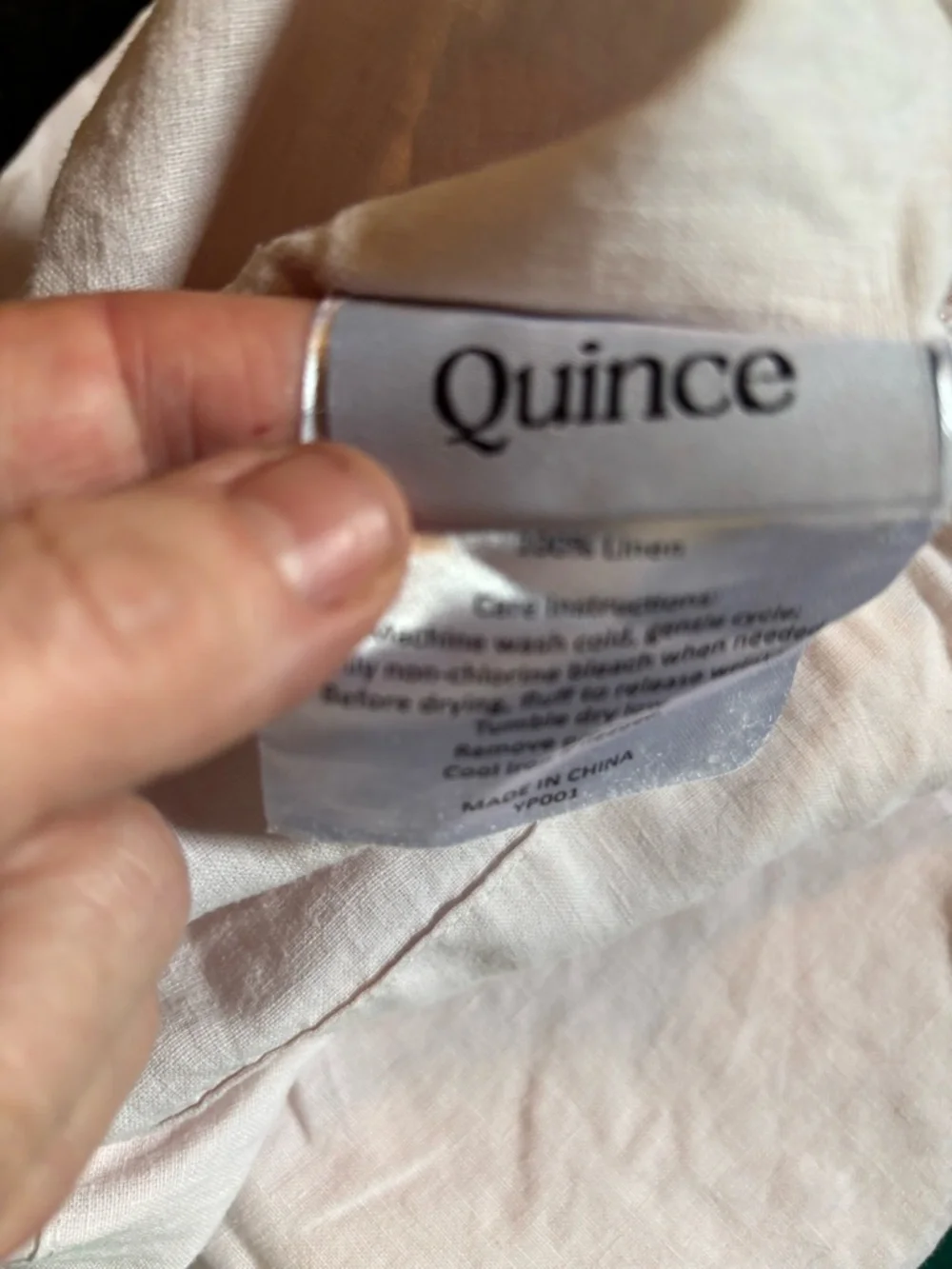 Quince Blush Pink Linen pillow cases pair - Picture 2 of 4